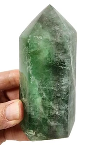 Green Fluorite Polished Tower Madagascar 316.2 grams. - Picture 1 of 3