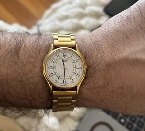 Vintage Seiko Quartz Watch 5y31-8A20 Gold Plated ,New Battery - Picture 1 of 9