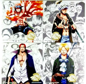 One Piece Ace Sabo Law Shanks Canvas Art Wood Board Set of 4 lot Takumi no Keifu - Picture 1 of 8