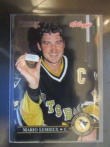 1995-96 Donruss Kellogg's - Mario Lemieux - 2 cards