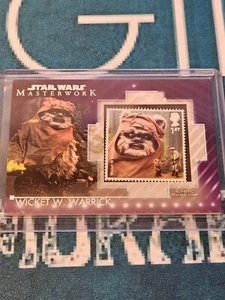 2020 Topps Star Wars Masterwork Stamp Relics Purple 30/50  #SC-WW Wicket Warrick - Picture 1 of 2