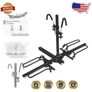 Adjustable Hitch Mount Bike Rack for SUVs, Trucks & E-Bikes - 40 lbs/Bike - Picture 1 of 11