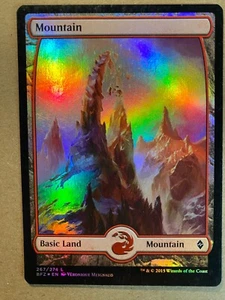 MTG 1x FOIL FULL ART Mountain 267 Battle for Zendikar Magic the Gathering x1 LP - Picture 1 of 1
