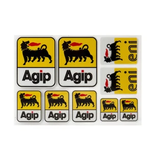 AGIP Eni Oil Lubricants Laminierte Aufkleber Aprilia Graphics Motorrad Aufkleber - Picture 1 of 8