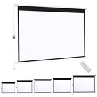 Electric Motorised Projector Screen 16:9 Ceiling Wall Mounted Projection Cinema