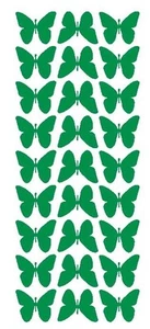Green 1" Butterfly Stickers BRIDAL SHOWER Wedding Envelope Seals Crafts - Picture 1 of 1