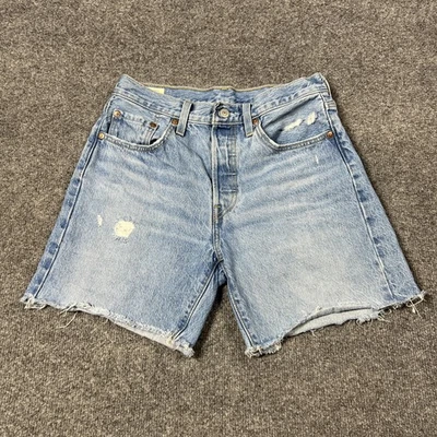 Pantalones Cortos Levis Premium 501 Para Hombre Lavado Ligero Denim Corte Botón Mosca Envejecido Foto 1 de 4