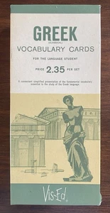 Vis-Ed Classical Greek Vocabulary Cards, Vintage Flash Card Set - Picture 1 of 3