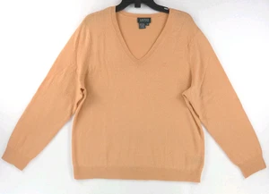 Lauren Ralph Lauren Damen Seide Kaschmir Mischung Pullover Oberteil Größe 2X Pfirsich Orange - Bild 1 von 16