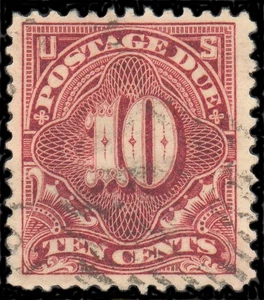 Scott J42, The 1895 10¢ Postage Due Stamp - Used - Picture 1 of 1