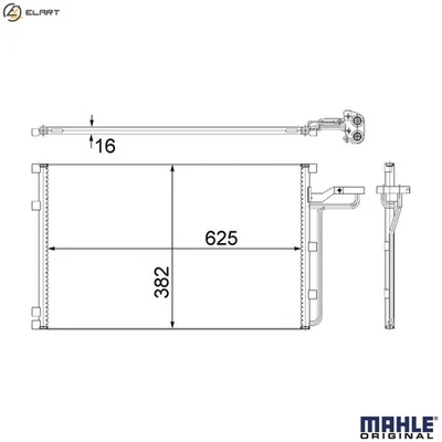 CONDENSER AIR CONDITIONING AC 551 001S FOR VOLVO V50 C30 C70/II/Convertible 2.0L - Image 1 of 4