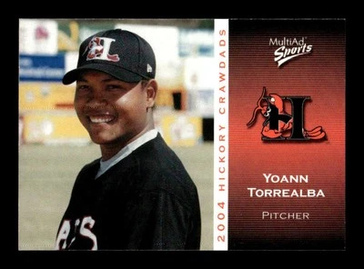 2004 Multi-Ad Hickory Crawdads #34 Yoann Torrealba NM Near Mint BXCP05 - Image 1 of 2