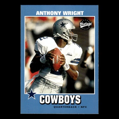 Anthony Wright #50 2001 Upper Deck Vintage Dallas Cowboys Football Card NFL NM - Image 1 of 3