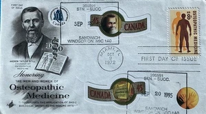 HNLP Hideaki Nakano 1469 Osteopathic Medicine Canada Chiropractic Sticker Stamps - Picture 1 of 1