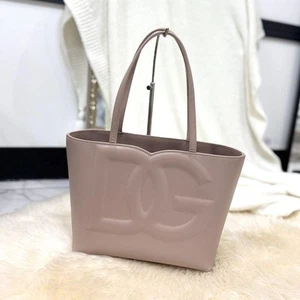 Dolce&Gabbana Women DG Logo Bag Shopping bag Small Calfskin Pink Luxury Elegant - Picture 1 of 4