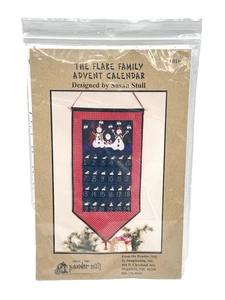 Pulvermühle Muster Flockenfamilie Adventskalender Weihnachten Wandbehang Schneemann - Bild 1 von 6