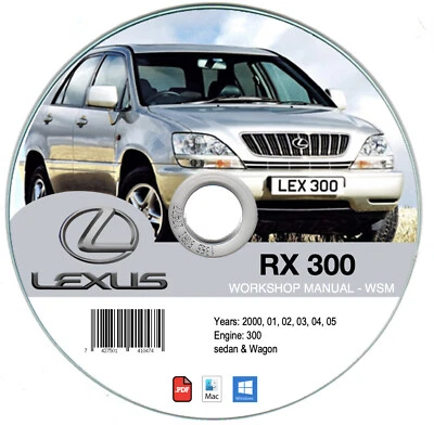 Lexus RX300 (1998-2002)  manuale officina workshop manual - Immagine 1 di 4