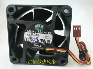 1 PCS  COOLER MASTER  Fan  A6025-31AB-3AN-PI   DC12V 0.08A 60*25MM  3 Pin - Picture 1 of 3