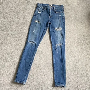 Agolde Distressed Skinny Jeans Size 25 - Picture 1 of 9