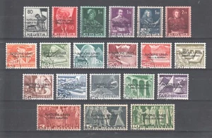 Switzerland ~ 1950 UNEO/ONUE Sc# 7o1-7o20 Used cv $503 (B049) - Picture 1 of 2