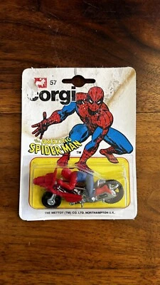 1978 CORGI Junior Jr Spider-Man Spiderbike Spider Bike Diecast Marvel 57 Cycle - Image 1 of 4