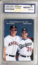 1994 Mother's Cookies Mike Piazza Tim Salmon #2 Dodgers Rookie WCG 10 GEM-MINT