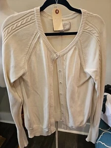 American Eagle cream Carnidgan open front size XXL - Picture 1 of 6