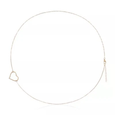 Moda Mujeres Retro Cintura Vientre Cuerpo Bikini Cadena Hueco Amor Corazón Colgante 0568 Foto 1 de 4