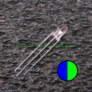 20x Blue/Green BiColor Dual LED Water Clear Lens 5mm Common Cathode Round V36 - Picture 1 of 1