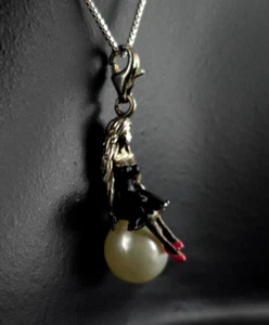 Anhänger Silber 925 Thomas Sabo Perle weiß Dame Emaille 3D - ausgefallen - Bild 1 von 13