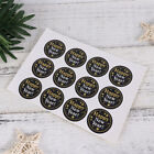  120 PCS M Kraft Paper Gift Tags New Year Cookie Bags Stickers Adhesive Seal