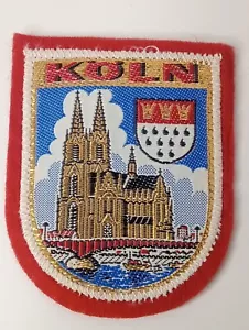 Toppa vintage KOLN Crest souvenir tessuto feltro rosso - Foto 1 di 1