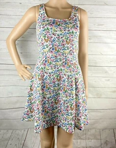 H&M Sommerkleid Größe 4 Small XS bunt Blumenmuster ärmellos kurz Frühlingskleid - Bild 1 von 12