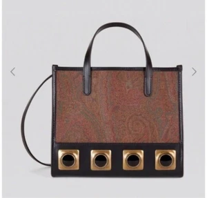 Etro Crown Me Paisley Tote Shoulder Bag Purse w/Dust Bag & Box NWOT From Japan - Picture 1 of 8