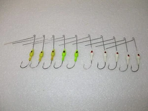 10 Spinner Bait Heads 3/8 oz. painted 3 Colors Chartreuse  Yellow And White - Picture 1 of 6