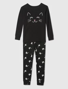 NWT Baby Gap Toddler Girls Pajamas Halloween black cat kitty organic u pick size - Picture 1 of 1