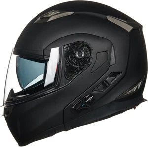 Bluetooth Integrated Modular Flip up Full Face Motorcycle Helmet Sun Shield Mp3 - Picture 1 of 12