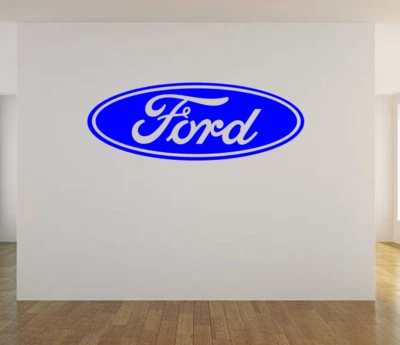 Ford Logo WALL ART VINYL DECAL STICKER 48"x18" CHOICE OF COLOR - Image 1 of 3