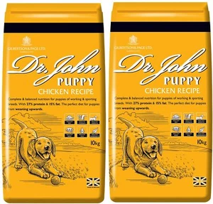 Dr. John Puppy Chicken Recipe Dry Dog Food with Omega-3s - 20kg (2 x 10kg) - Picture 1 of 6