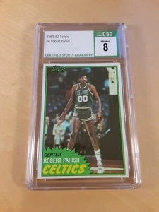 1981/82 Topps #6 ROBERT PARISH CSG 8 Boston Celtics Basketball Card, HOF, Star.  - Picture 1 of 2