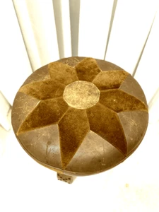 Ein Vintage, Leder Pouf - Bild 1 von 3