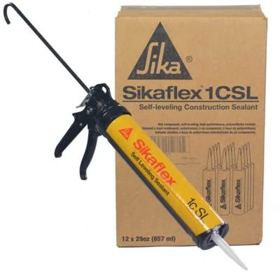 Sikaflex 1c SL, Self Leveling Sealant, 29 oz. Tubes, 12 Pack With Pro Caulk Gun