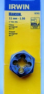 Irwin Hanson Sechskant Schneideisen 9741 - 11 mm - 1,50 Irwin Hanson High Carbon Stahl - Bild 1 von 2