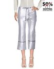 Rrp ?180 L'autre Chose Trousers Size It 42 Metallic Effect Cropped Made In Italy