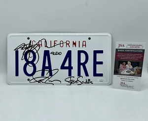 IAN ZIERING & GARTH SIGNED AUTOGRAPH BEVERLY HILLS 90210 LICENSE PLATE +JSA COA - Picture 1 of 3