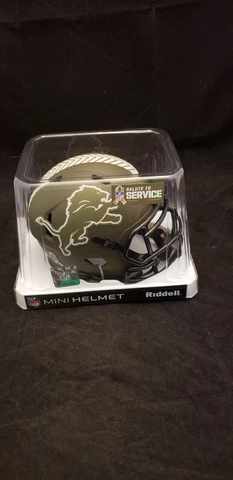 DETROIT LIONS  SALUTE TO SERVICE ALT 2022 REPLICA MINI HELMET NFL RIDDELL Cover