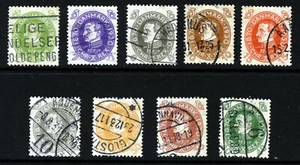 DENMARK 1930 The Christian X 60th. Birthday Set SG 255 to SG 264 VFU - Picture 1 of 2