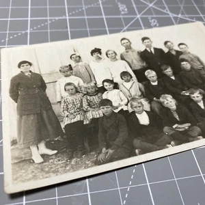 Central Texas Vintage Photo class photo children teacher rural #0421 - Picture 1 of 17