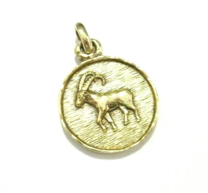 Silberanhänger Sternzeichen Steinbock Capricornus 835er Silber vergoldet 4,4 cm - Bild 1 von 7