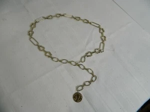 Cinturón vintage moneda de cuarto falso tono oro para mujer de 37 pulgadas moneda de doble cara - Imagen 1 de 7